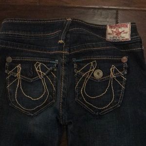 True Religion straight leg jeans.